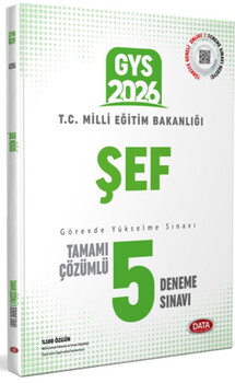 Data Yayınları 2026 Milli Eğitim Bakanlığı Şef GYS Tamamı Çözümlü 5 Deneme Sınavı