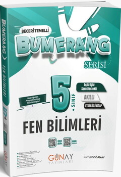  Günay Yayınları 5. Sınıf Fen Bilimleri Bumerang Etkinlikli Akıllı Defter Kitap