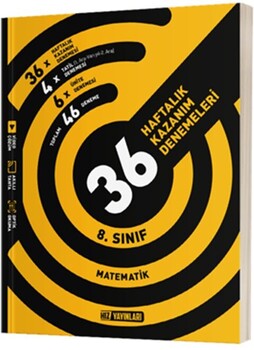  Hız Yayınları 8. Sınıf Matematik 36 Haftalık Kazanım Denemeleri