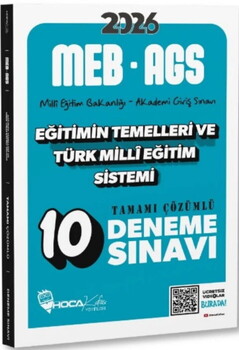  Hoca Kafası 2026 MEB AGS Eğitimin Temelleri ve Türk Milli Eğitim Sistemi 10 Deneme