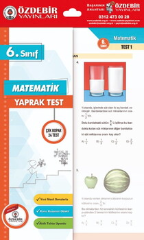 Özdebir Yayınları 6. Sınıf Matematik Yaprak Test