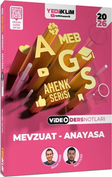  Yediiklim  2026 MEB AGS Ahenk Serisi Mevzuat Anayasa Video Ders Notları