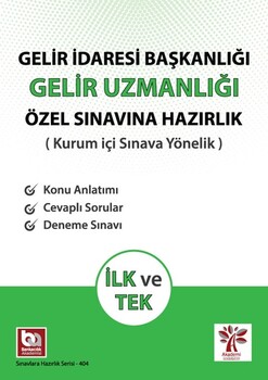 Akademi Eğitim Gelir İdaresi Başkanlığı Gelir Uzmanlığı Özel Sınavına Hazırlık