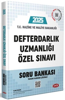  Data Yayınları 2025 T.C. Hazine ve Maliye Bakanlığı Defterdarlık Uzmanlığı Özel Sınavı Soru Bankası
