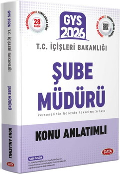  Data Yayınları 2026 GYS T.C. İçişleri Bakanlığı Şube Müdürü Konu Anlatımlı
