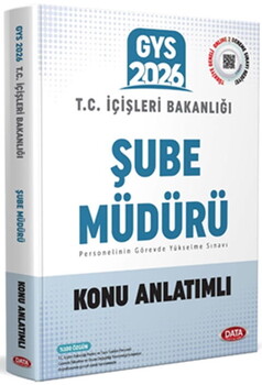  Data Yayınları 2026 GYS T.C. İçişleri Bakanlığı Şube Müdürü Konu Anlatımlı