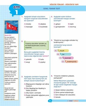  Dikkat Atölyesi Yayınları 4. Sınıf İpuçlu Türkçe Yeni Nesil Soru Bankası