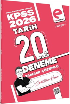  Edu Kariyer Sadettin Hoca 2026 KPSS Tarih 20 li Branş Deneme