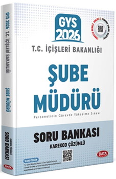  Data Yayınları 2026 GYS T.C. İçişleri Bakanlığı Şube Müdürü Soru Bankası