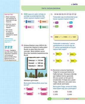  Dikkat Atölyesi Yayınları 4. Sınıf İpuçlu Matematik Yeni Nesil Soru Bankası