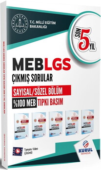  Kurul Yayıncılık 8. Sınıf LGS Son 5 Yıl Tıpkı Basım Çıkmış Soru Kitapçıkları