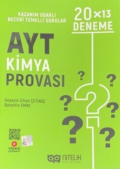  Nitelik Yayınları AYT Kimya Provası 20x13 Deneme