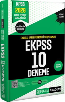  Pegem Yayınları 2026 E KPSS Engelli Kamu Personeli Seçme Sınavı Tamamı Çözümlü 10 Deneme