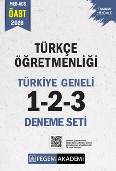 Pegem Yayınları 2026 MEB AGS ÖABT Türkçe Öğretmenliği Tamamı Çözümlü Türkiye Geneli 1-2-3 Deneme Seti