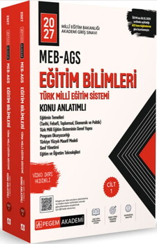 Pegem Yayınları 2027 MEB AGS Eğitim Bilimleri ve Türk Millî Eğitim Sistemi Konu Anlatımlı