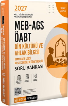 Pegem Yayınları 2027 MEB AGS ÖABT Din Kültürü ve Ahlak Bilgisi İmam Hatip Lisesi Soru Bankası