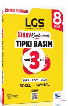  Sınav Yayınları Sınav Kalitesinde 8. Sınıf LGS Son 3 Yıl Tıpkı Basım Çıkmış Sorular ve Çözümleri